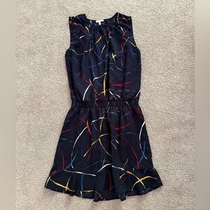 Joie Black Dress with Multicolor Abstract Pattern - used but great condition.